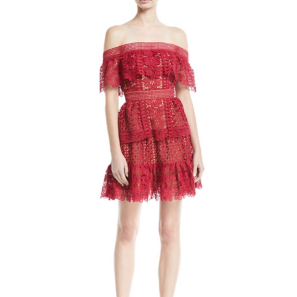 Self portrait off shoulder dress